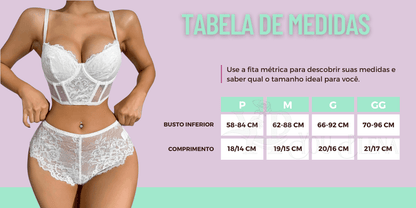 Conjunto de Lingerie Sedução Primaveril - You Plena